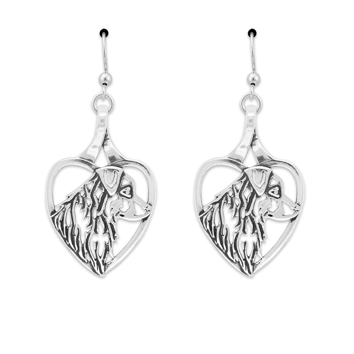 Australian Shepherd Heart Earrings