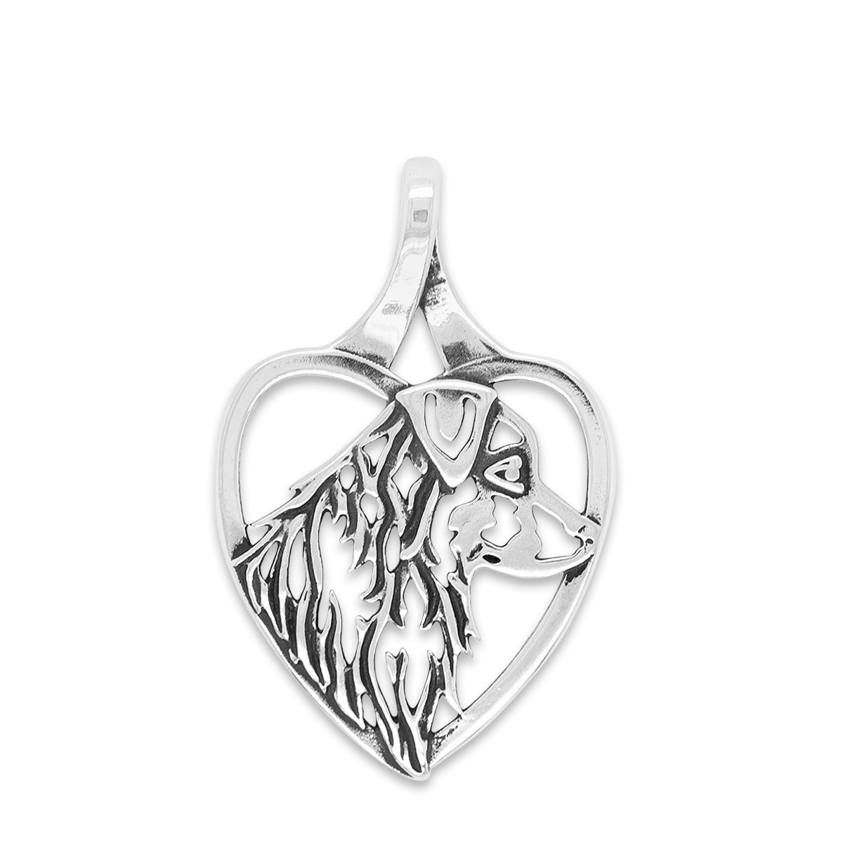 Australian Shepherd Heart Necklace
