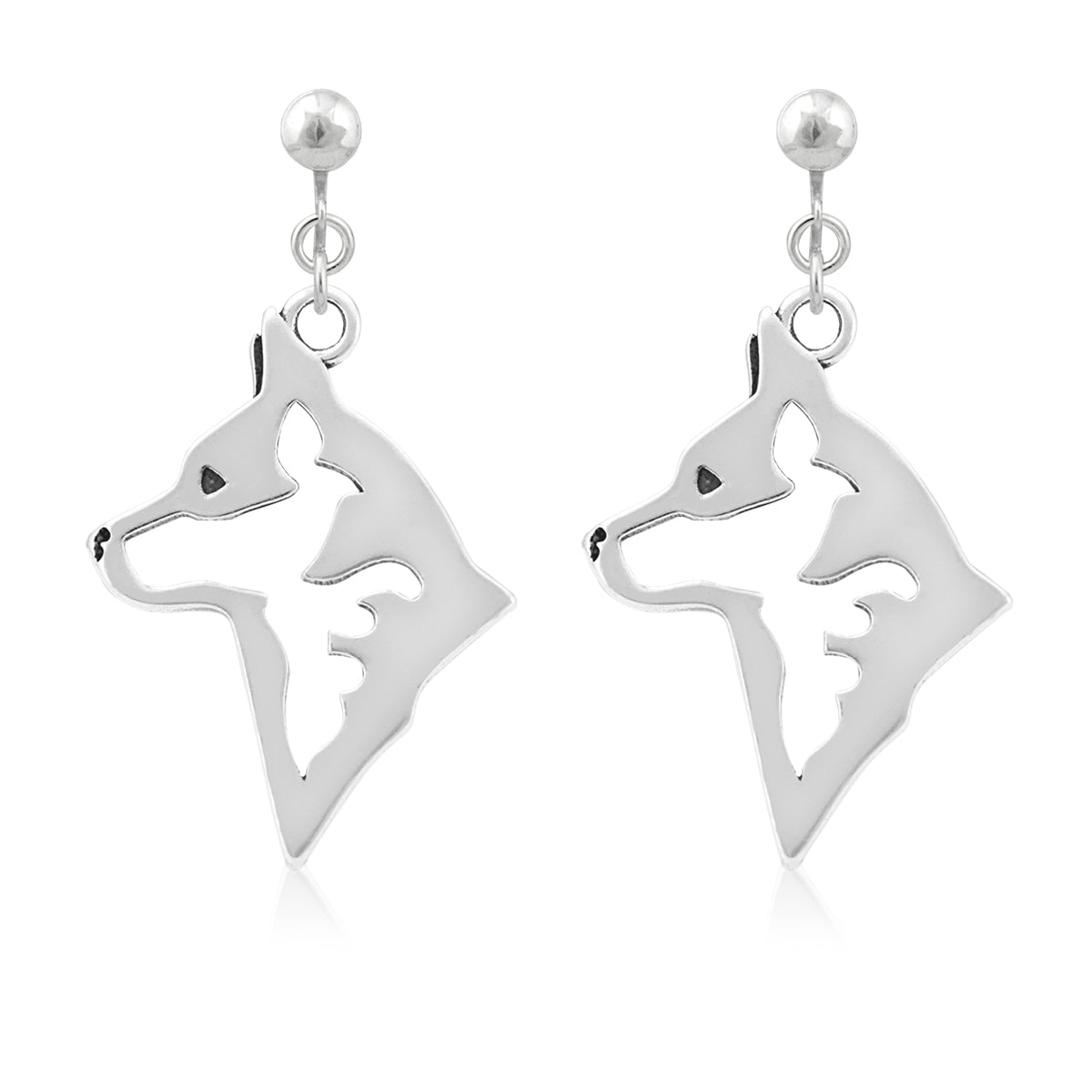 Australian Cattle Dog Earrings in Sterling Silver