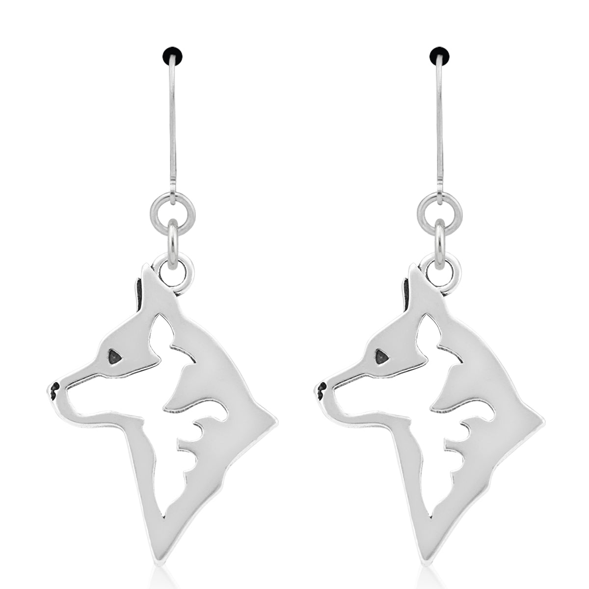Australian Cattle Dog Earrings in Sterling Silver