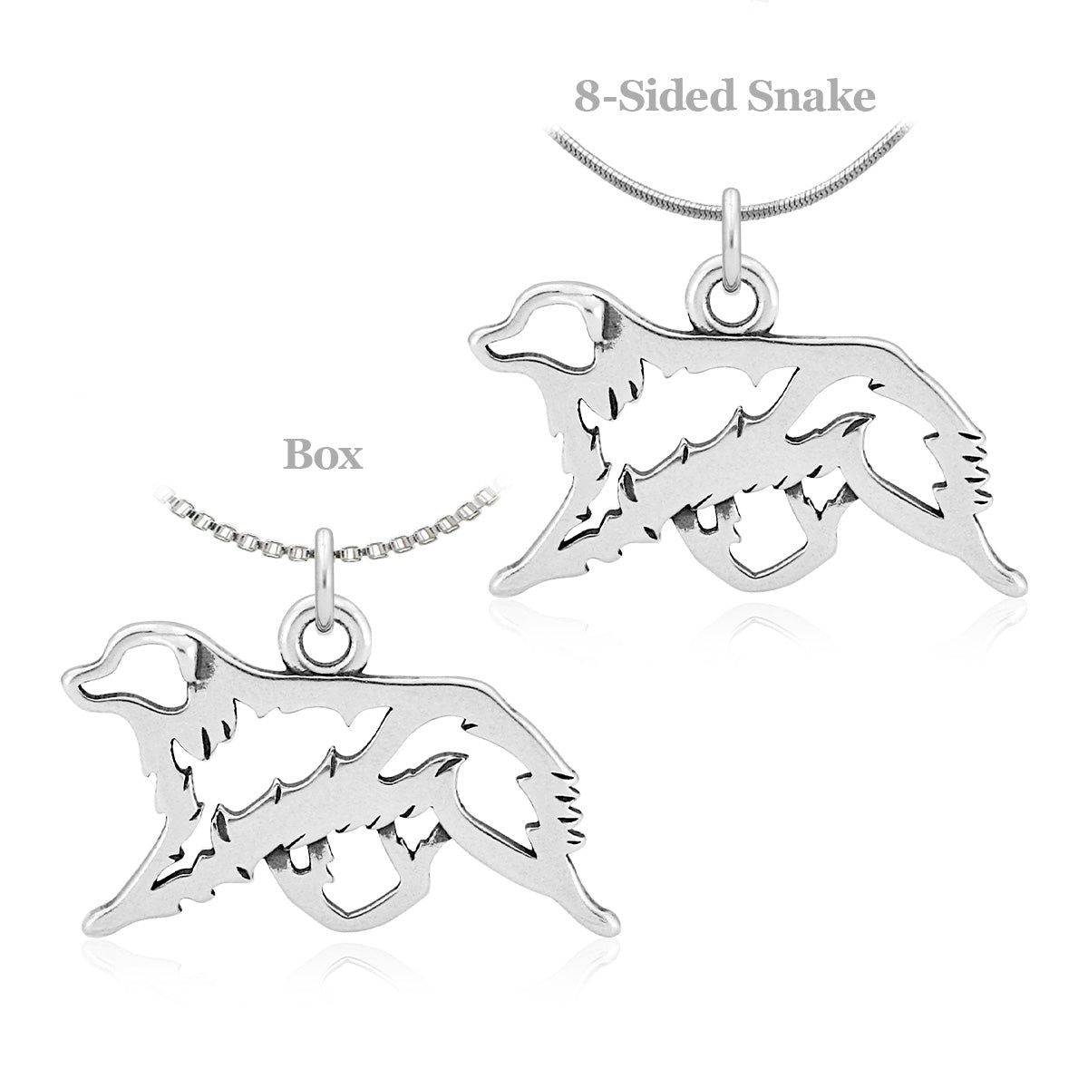 Sterling Silver Australian Shepherd Necklace Pendant