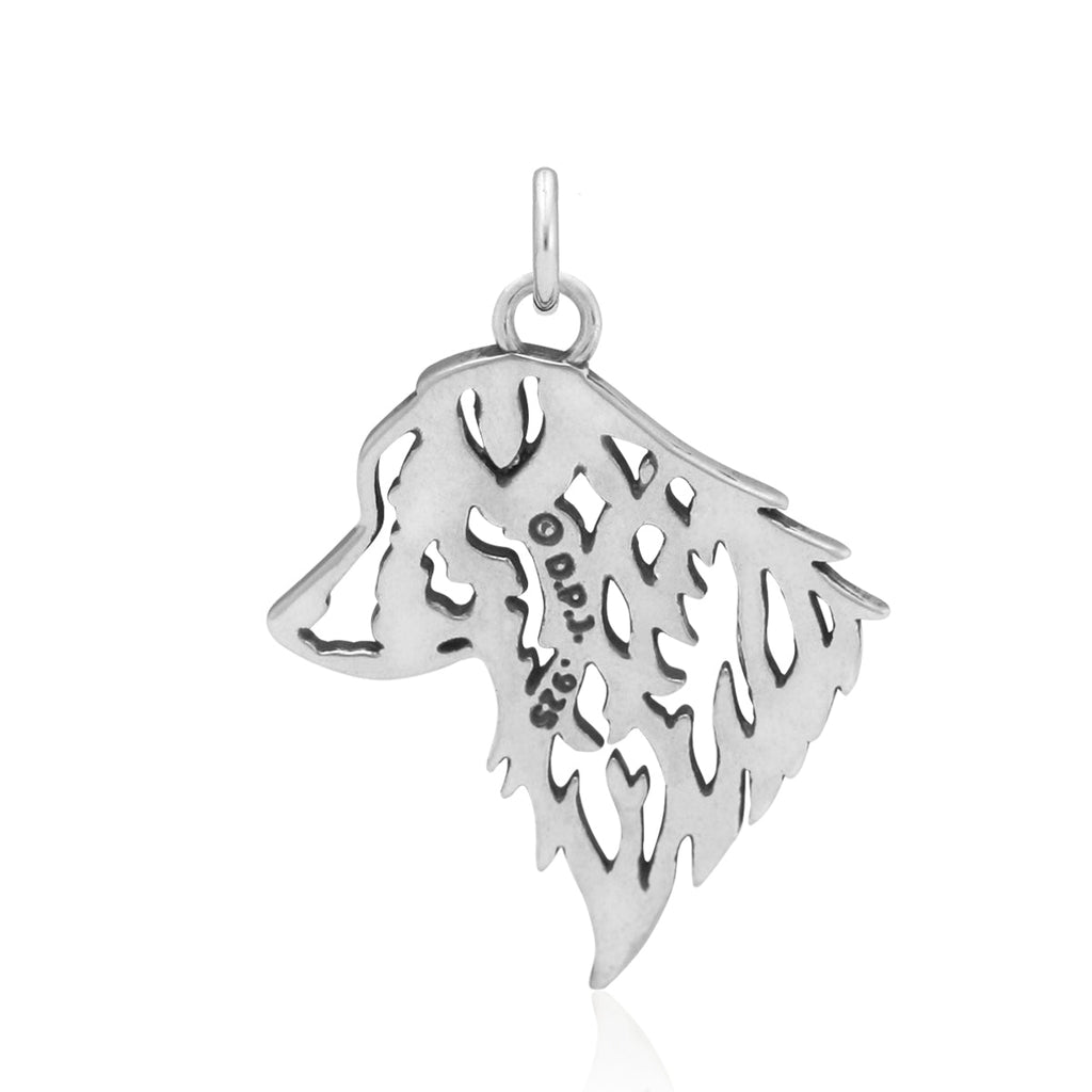 Australian Shepherd Necklace in Sterling Silver