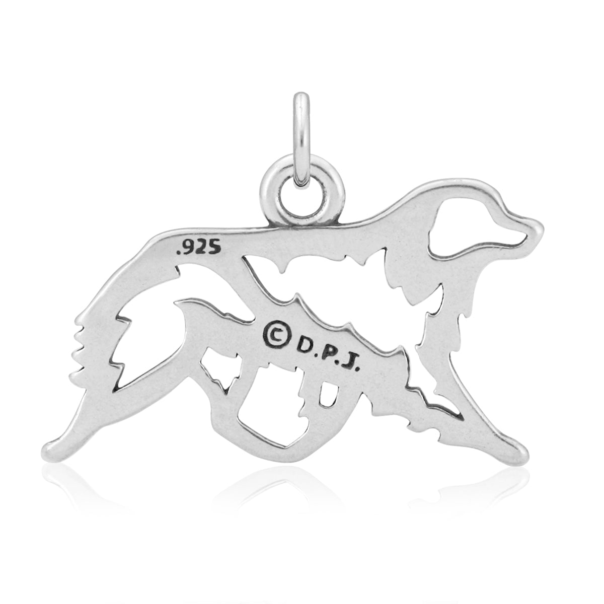 Sterling Silver Australian Shepherd Necklace Pendant