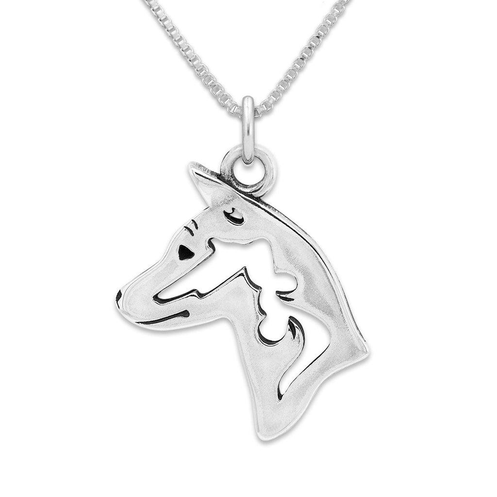 Basenji Necklace in Sterling Silver