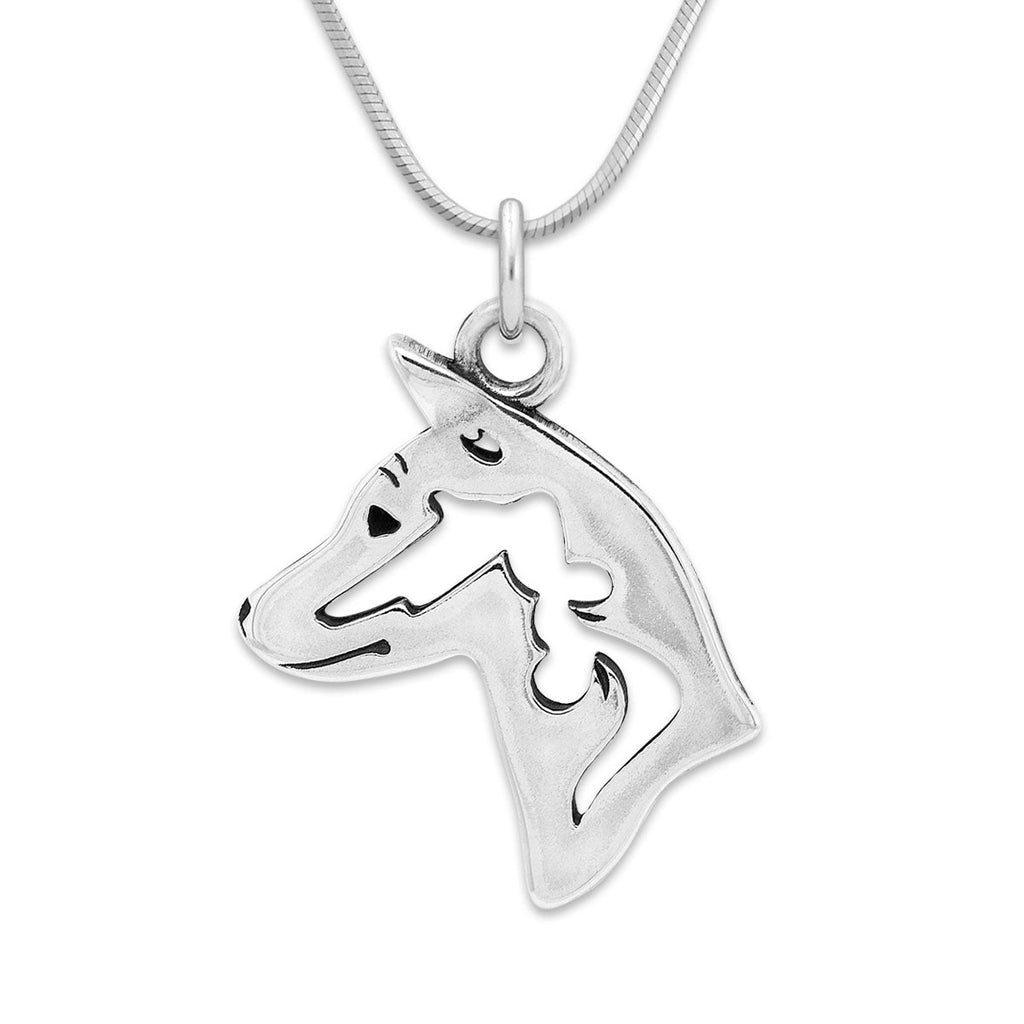Basenji Necklace in Sterling Silver