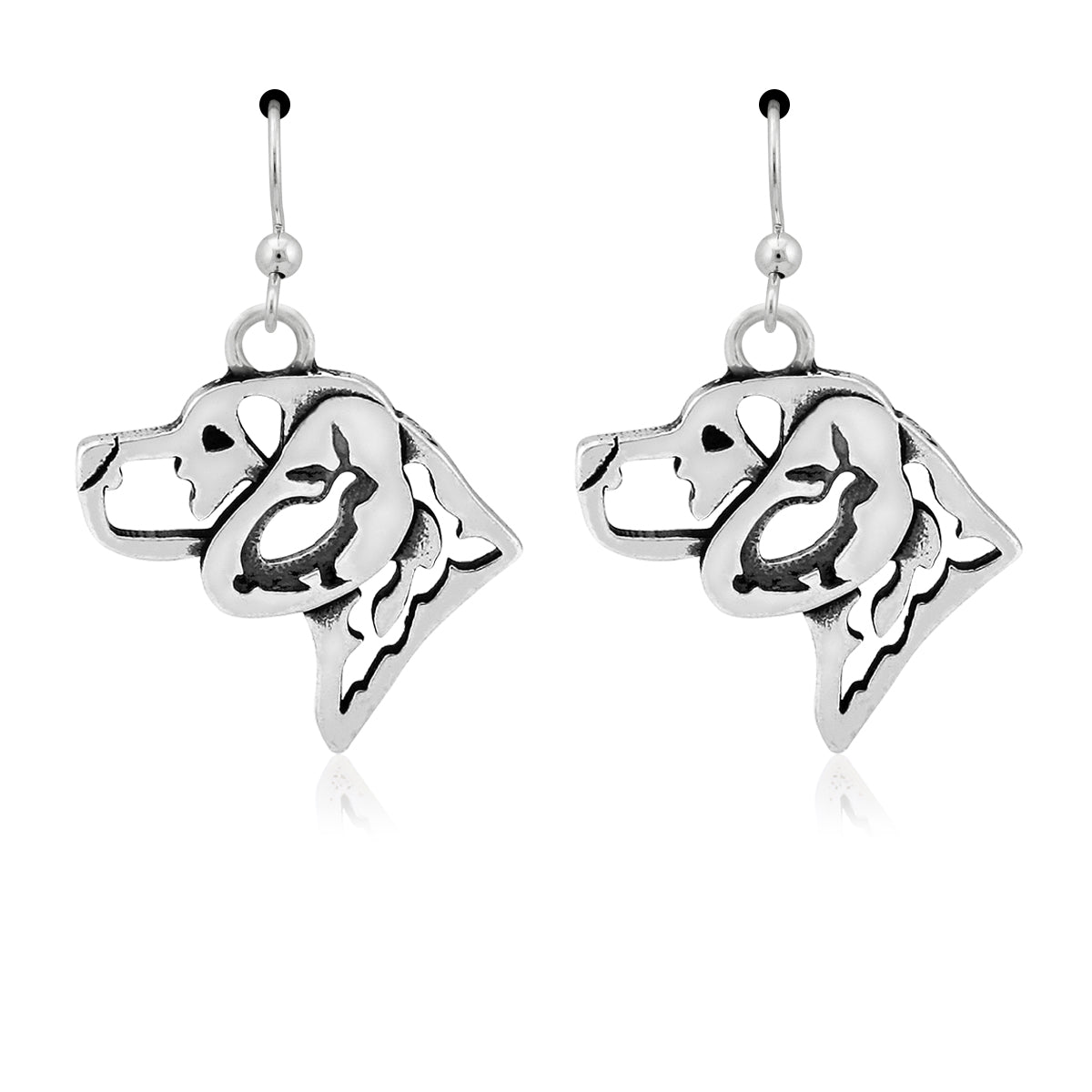 Beagle Earrings in Sterling Silver