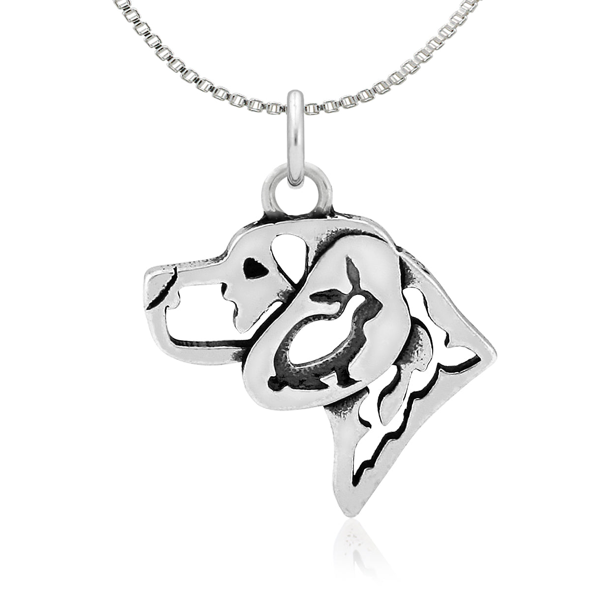 Beagle Necklace in Sterling Silver