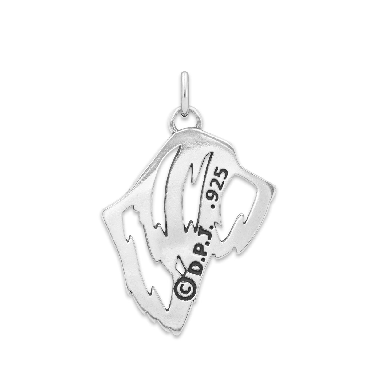 Bearded Collie Necklace in Sterling Silver