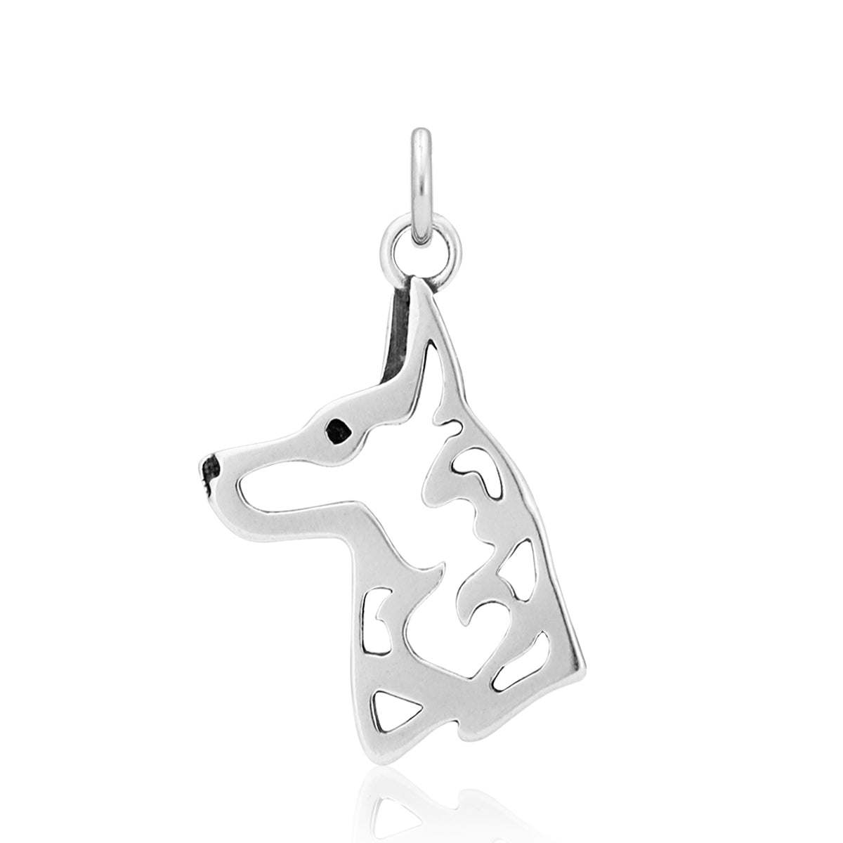 Belgian Malinois Necklace in Sterling Silver
