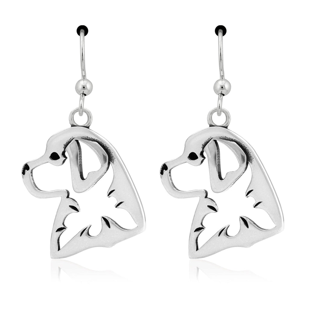 Bernese Mountain Dog Earrings in Sterling Silver