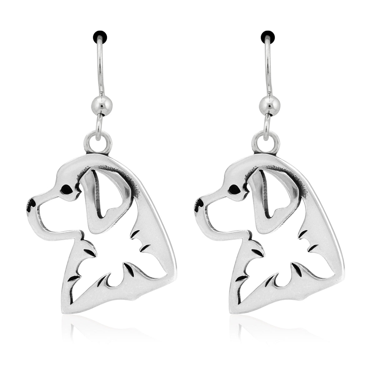 Bernese Mountain Dog Earrings in Sterling Silver