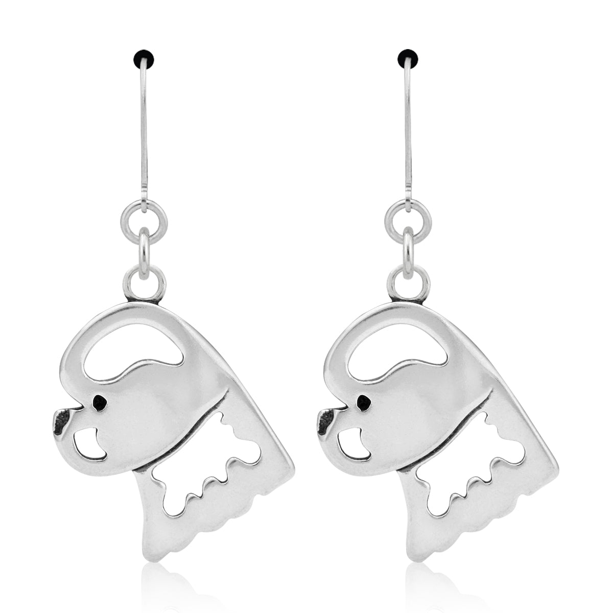 Bichon Frise Earrings in Sterling Silver
