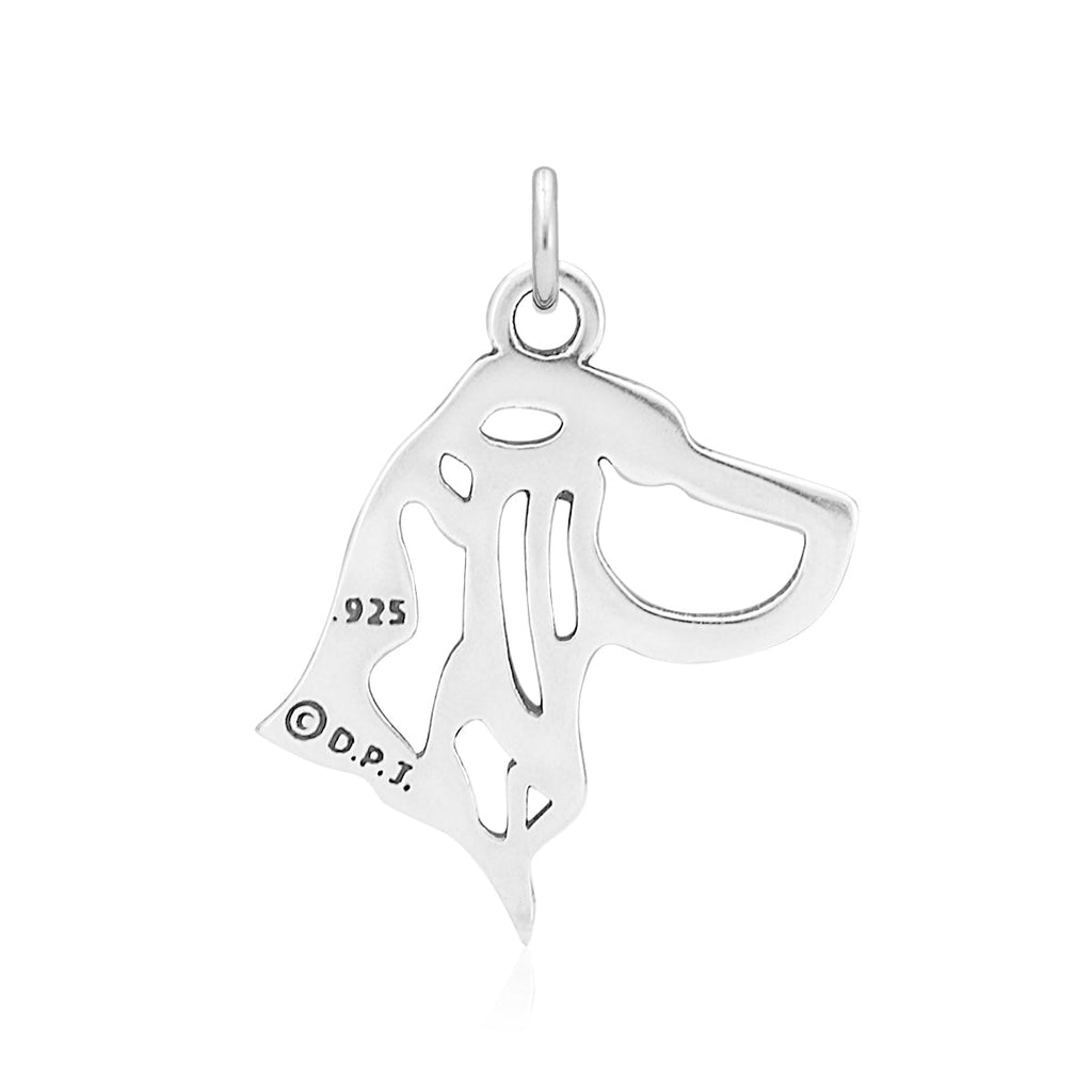 Black and Tan Coonhound Necklace in Sterling Silver
