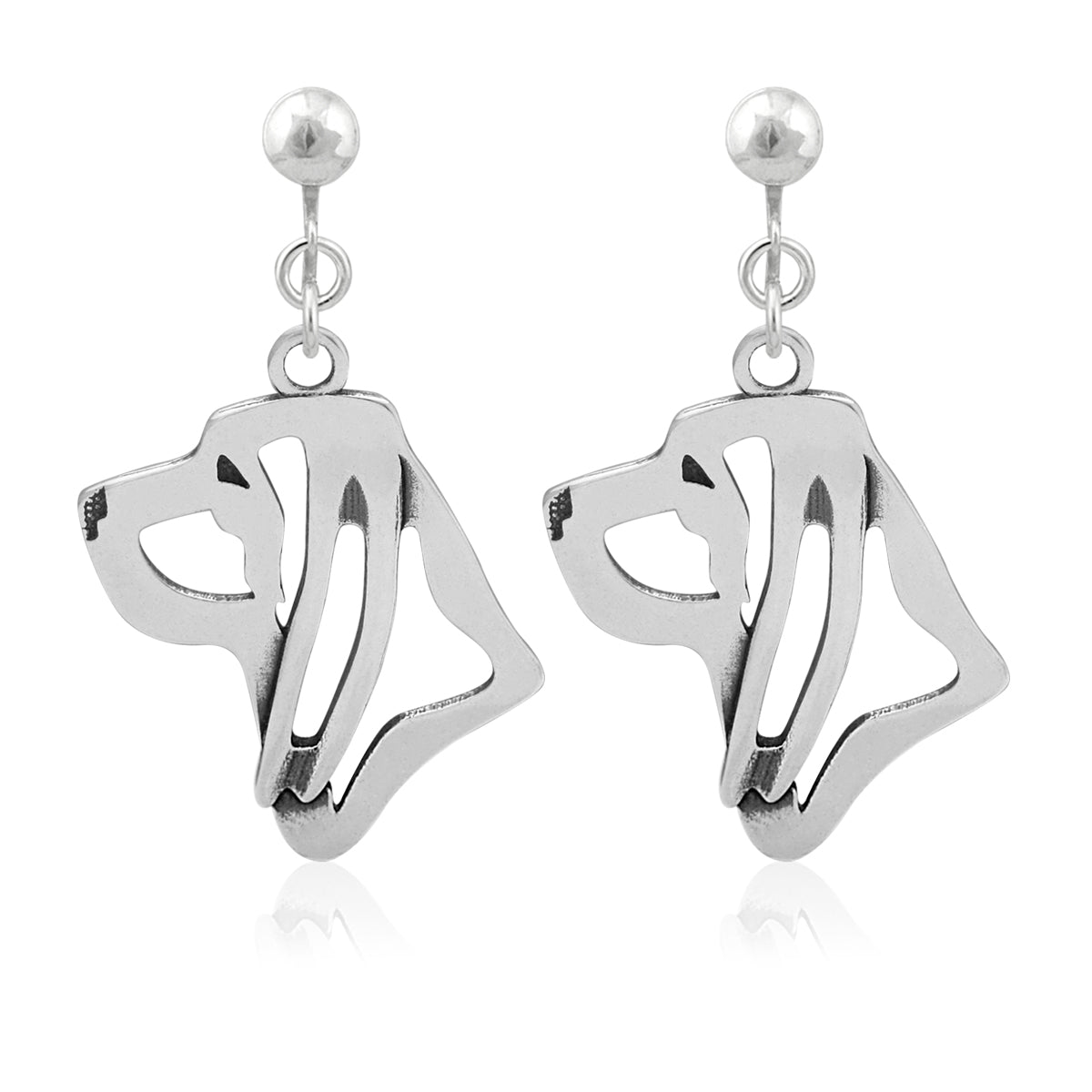 Bloodhound Earrings in Sterling Silver