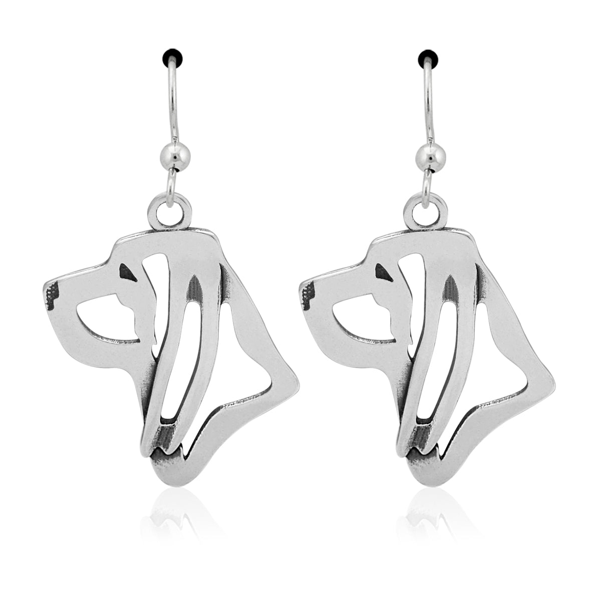 Bloodhound Earrings in Sterling Silver