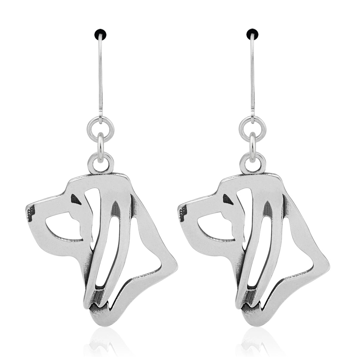 Bloodhound Earrings in Sterling Silver