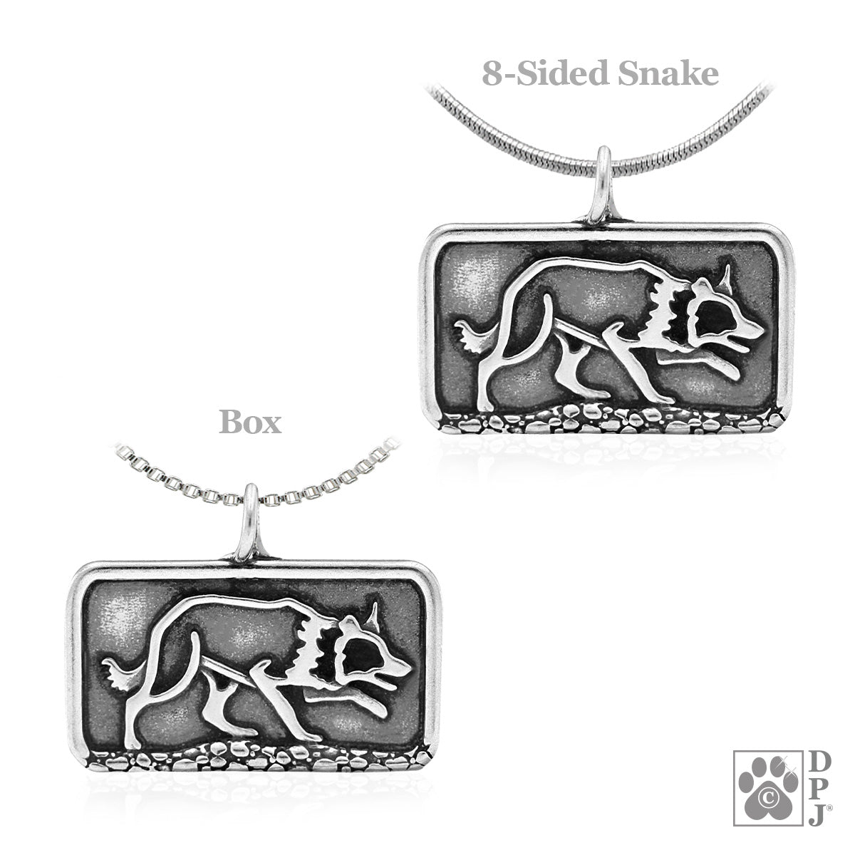 Border Collie Necklace Gifts in Sterling Silver