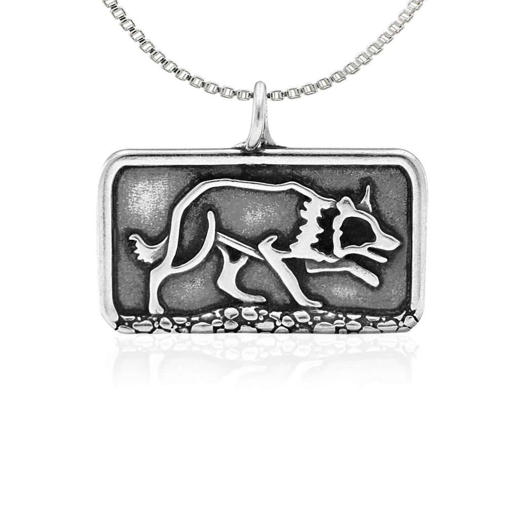 Border Collie Necklace Gifts in Sterling Silver