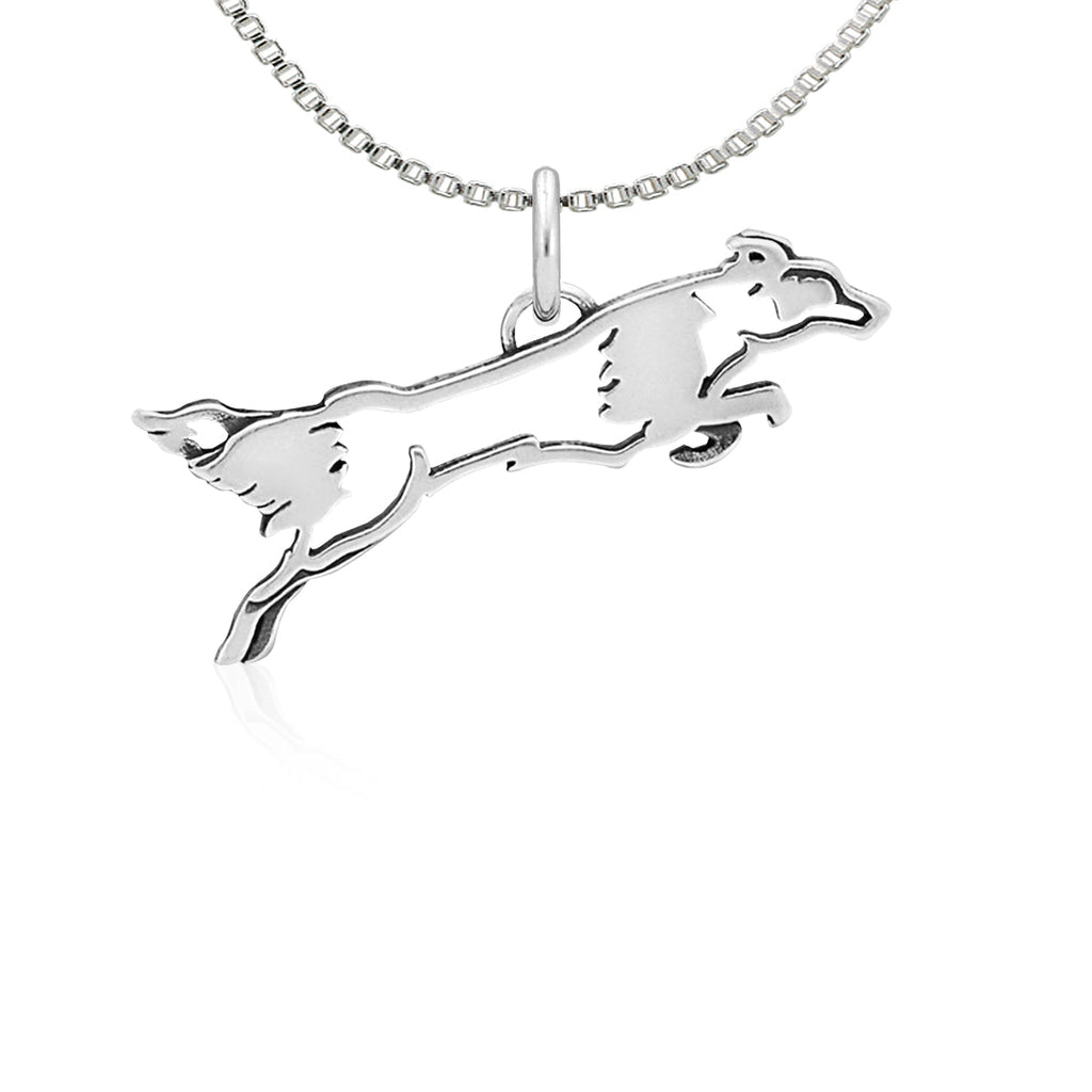Border Collie Necklace Jewelry in Sterling