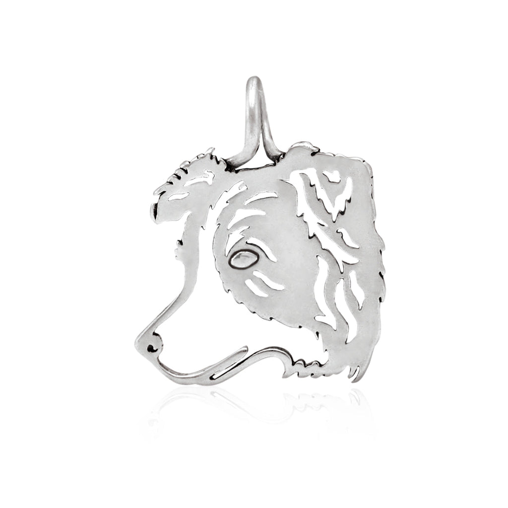 Border Collie Necklace in Sterling Silver