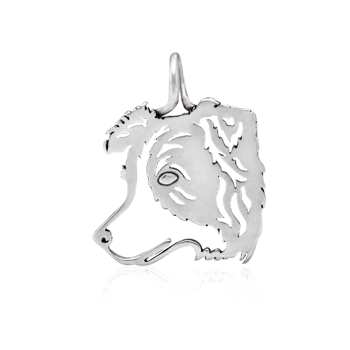 Border Collie Necklace in Sterling Silver