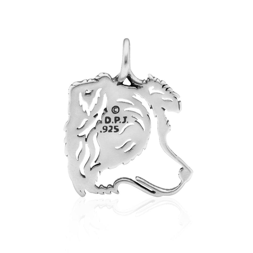 Border Collie Necklace in Sterling Silver