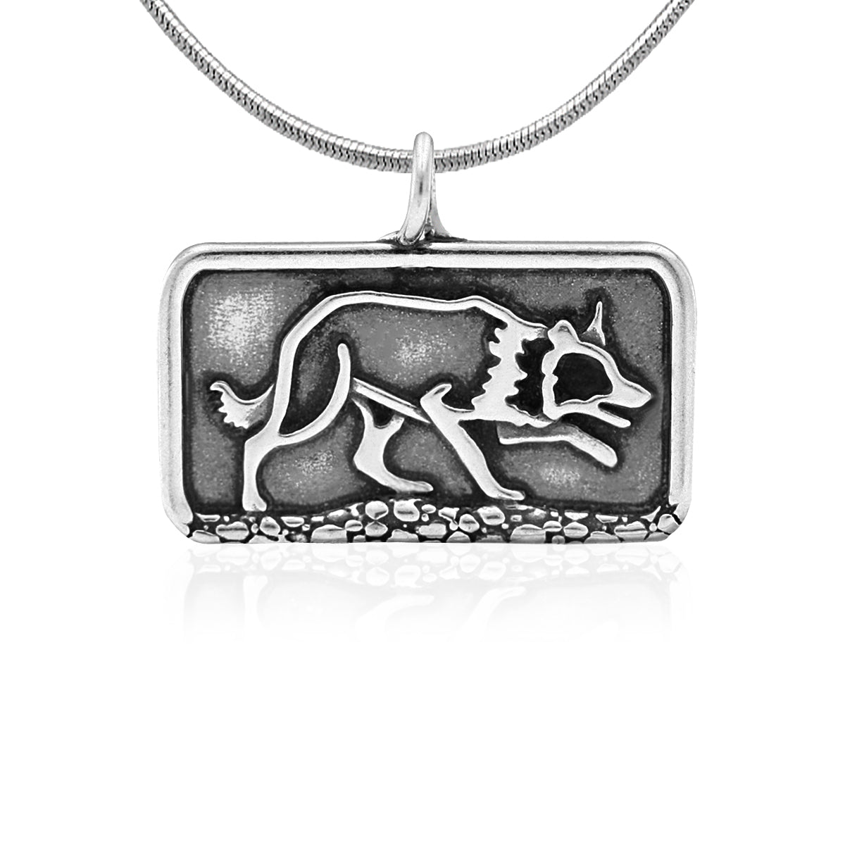 Border Collie Necklace Gifts in Sterling Silver