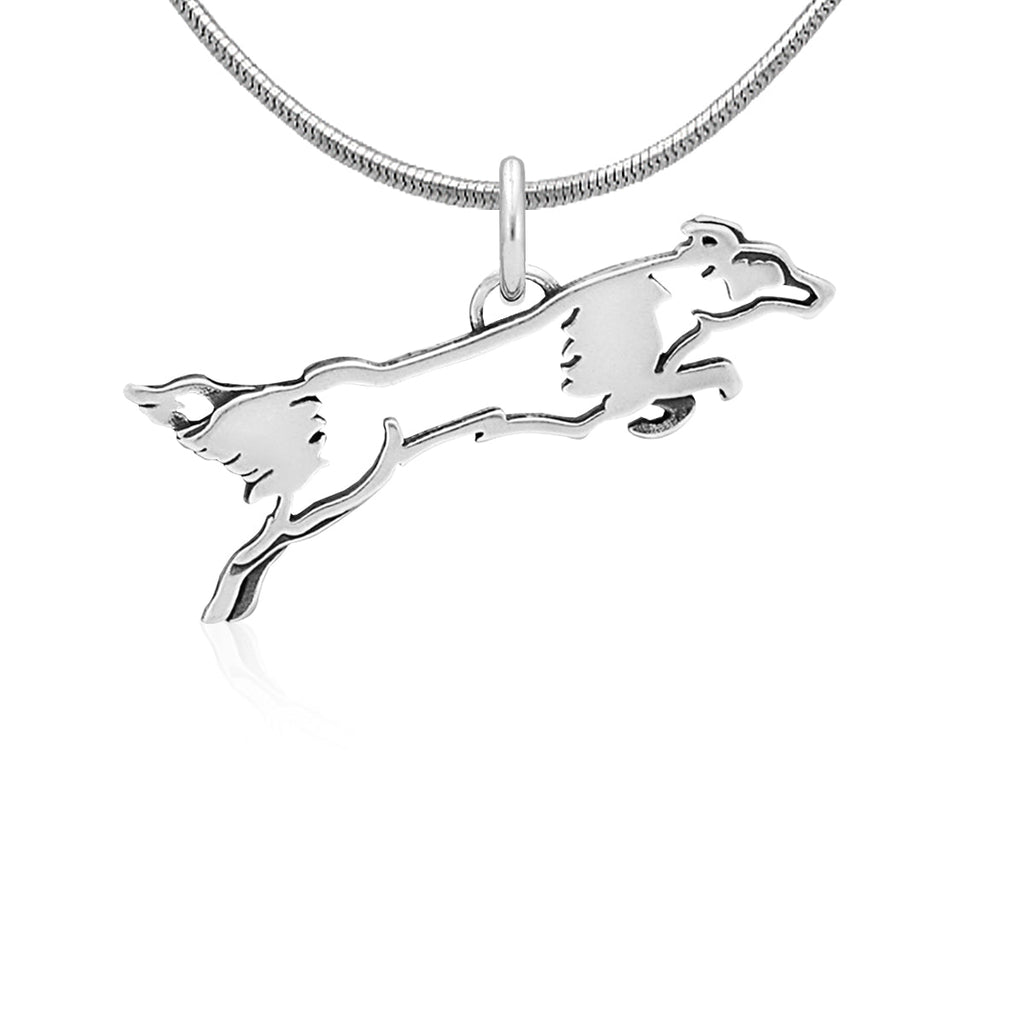 Border Collie Necklace Jewelry in Sterling