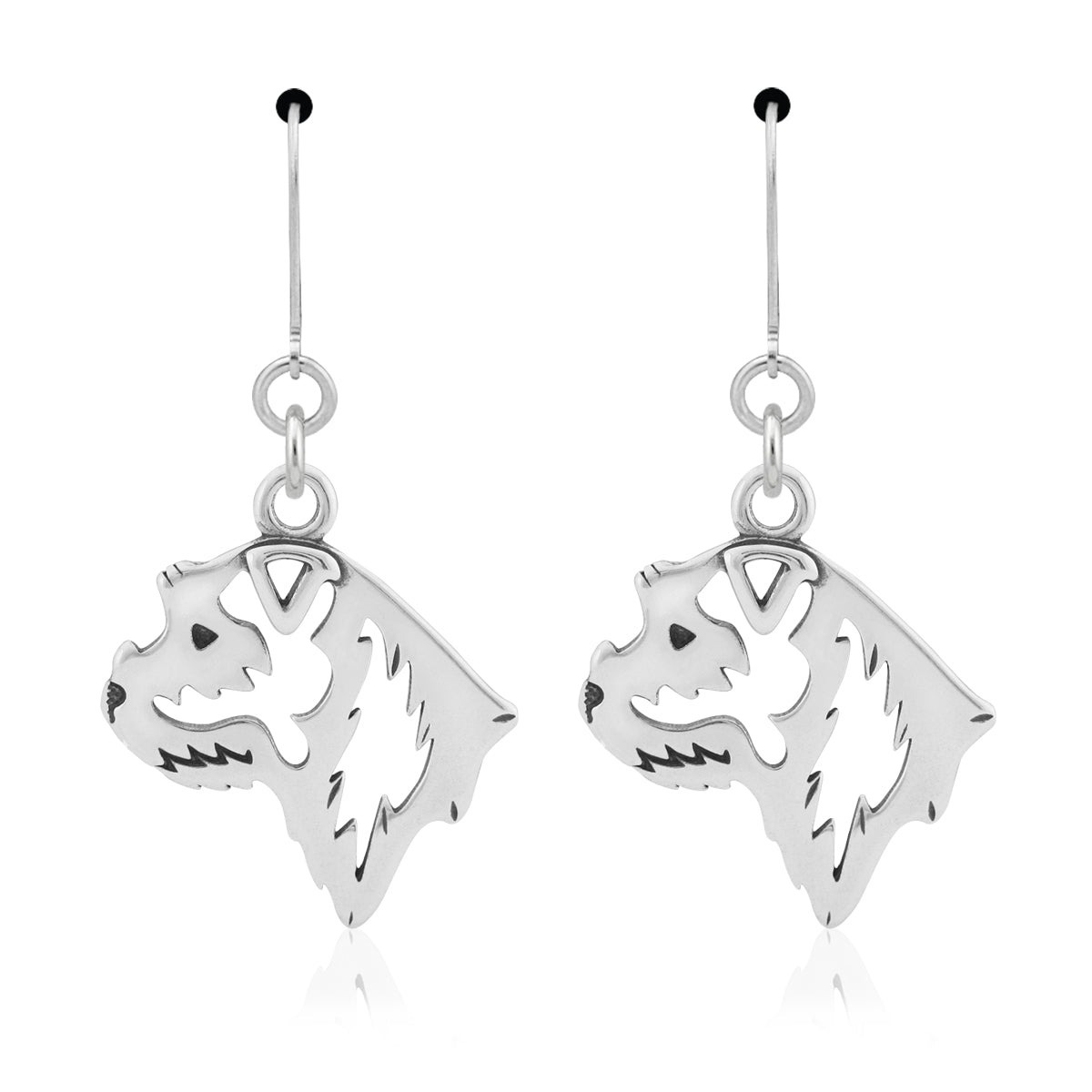 Border Terrier Earrings in Sterling Silver