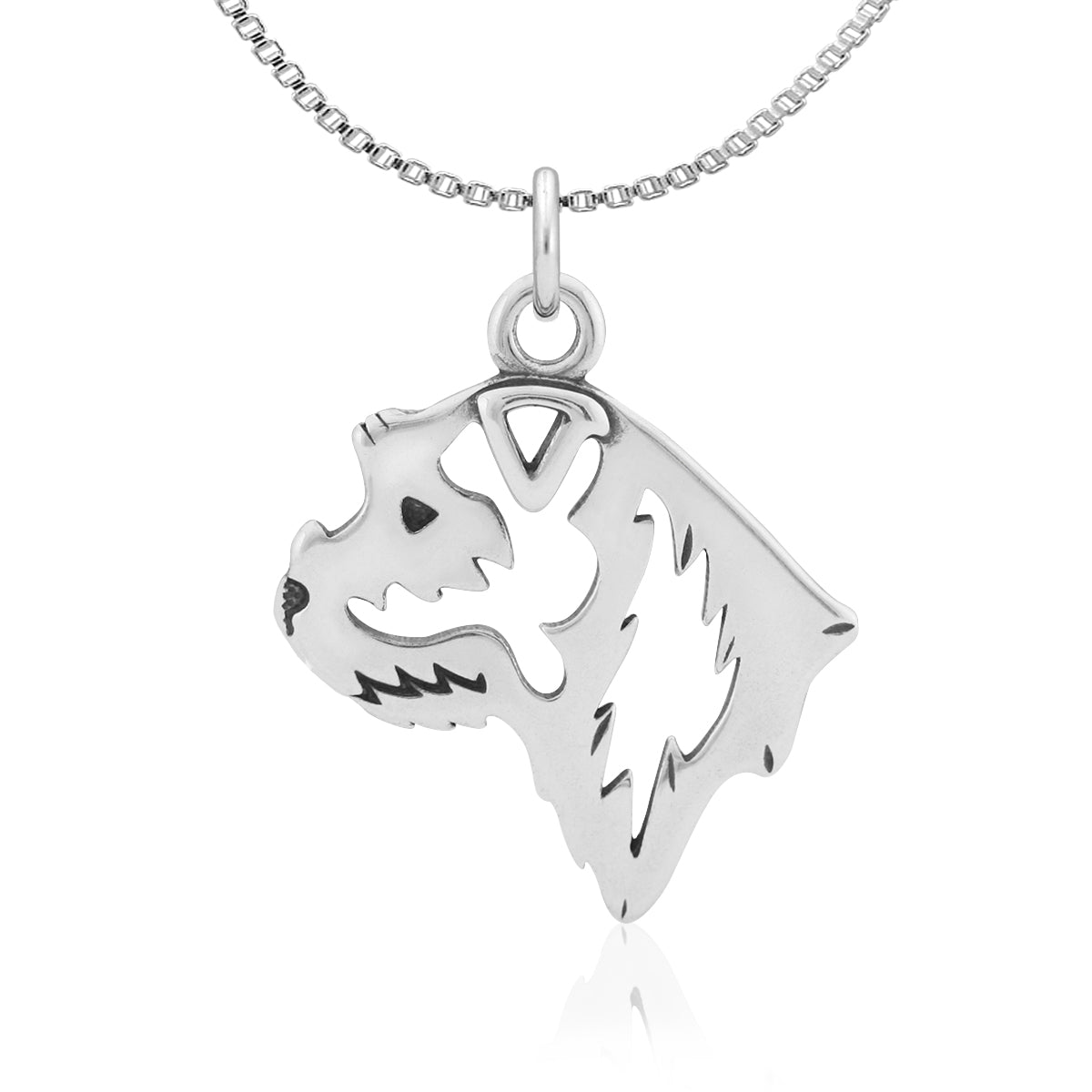 Border Terrier Necklace in Sterling Silver
