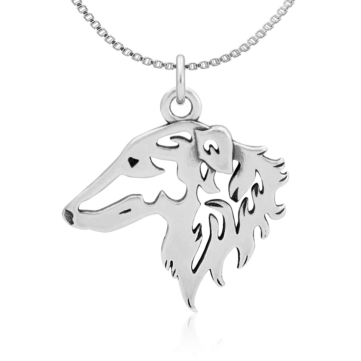 Borzoi Necklace in Sterling Silver
