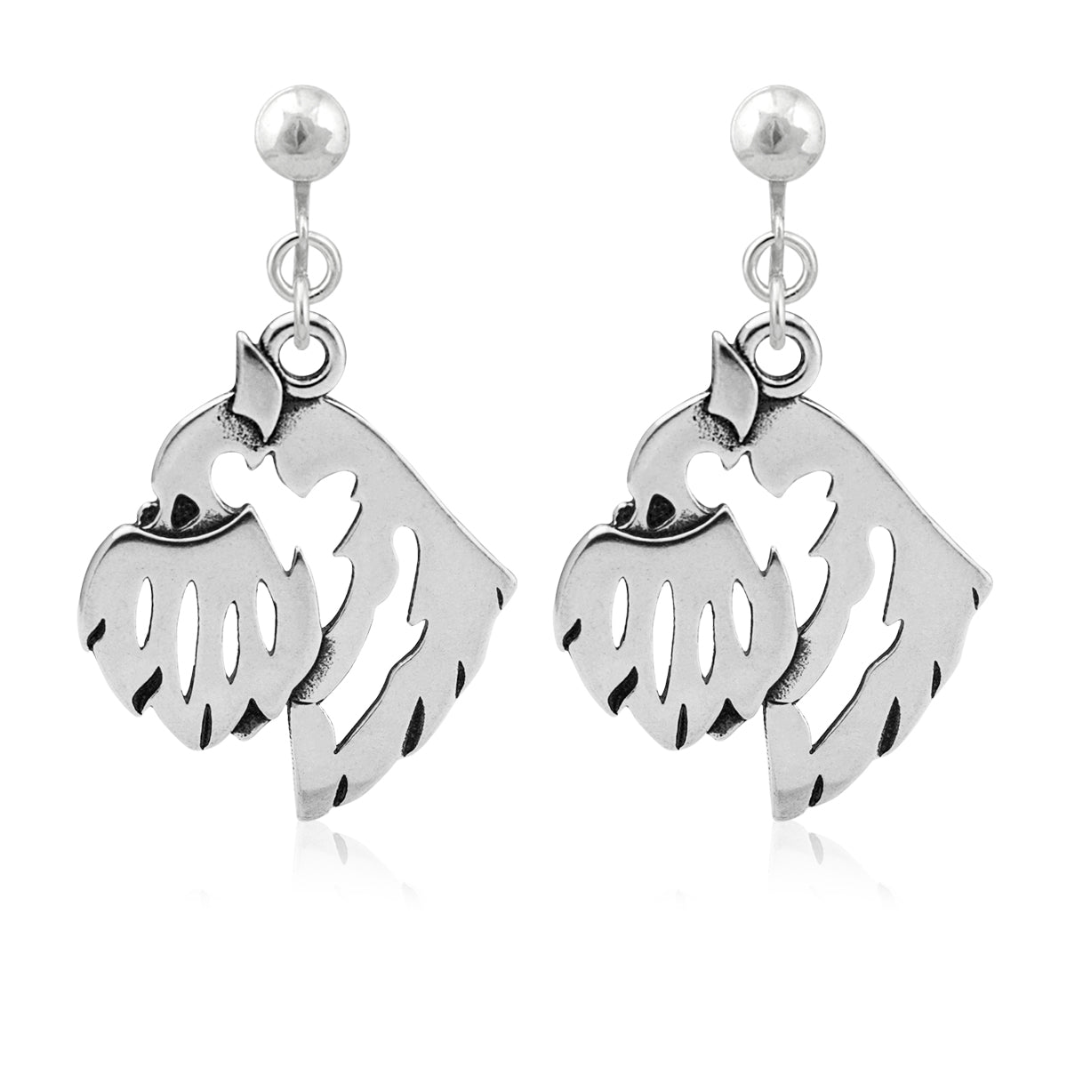 Brussels Griffon Earrings in Sterling Silver