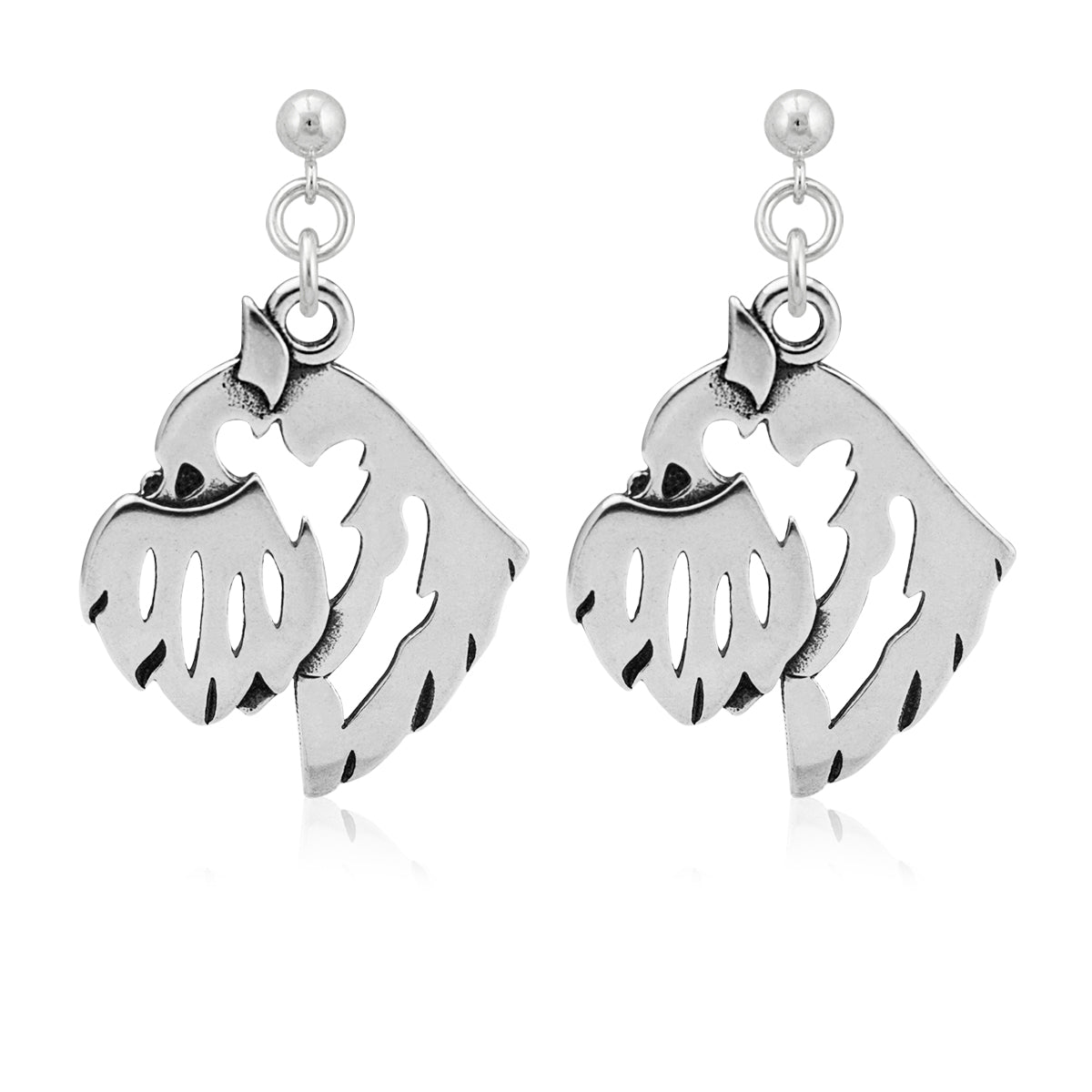 Brussels Griffon Earrings in Sterling Silver