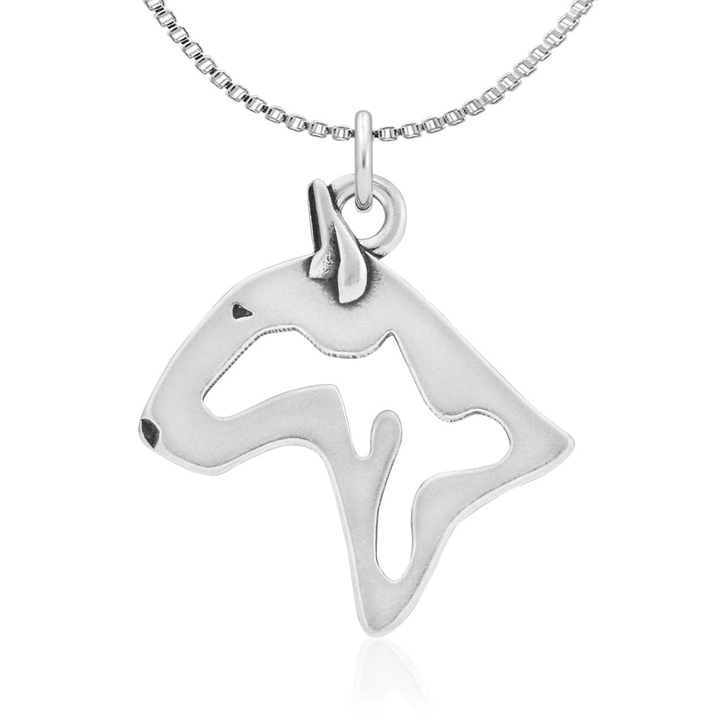 Bull Terrier Necklace in Sterling Silver