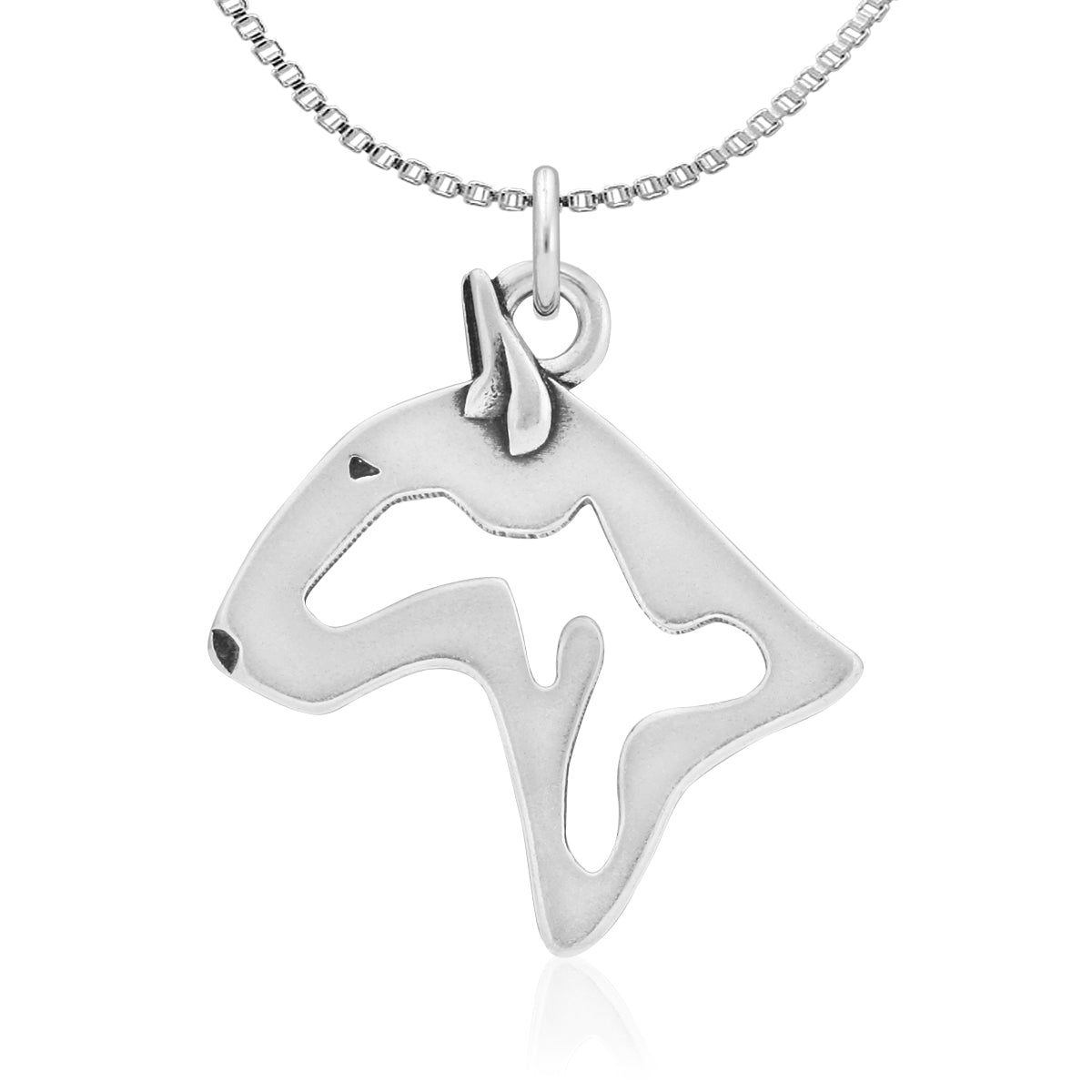 Bull Terrier Necklace in Sterling Silver