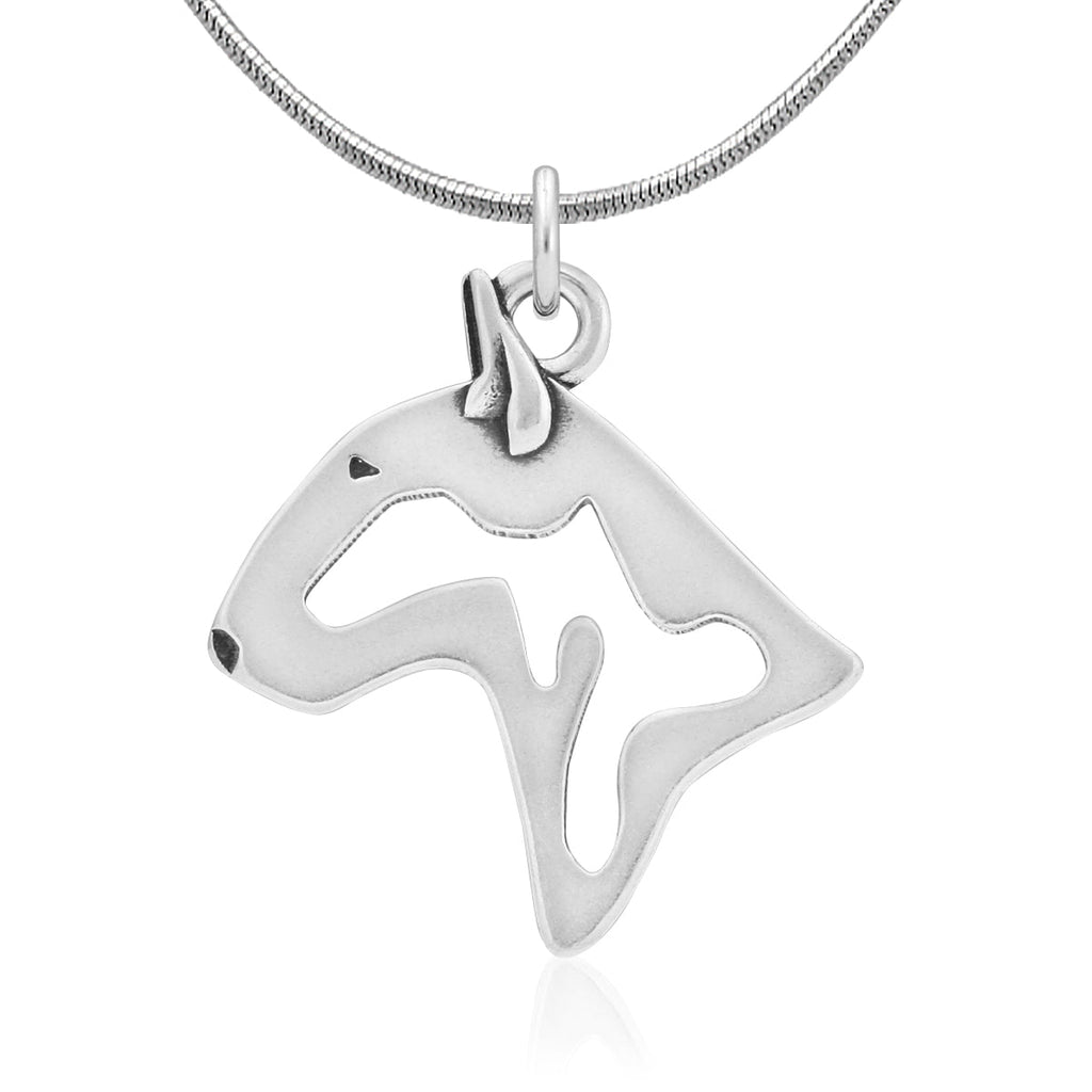 Bull Terrier Necklace in Sterling Silver