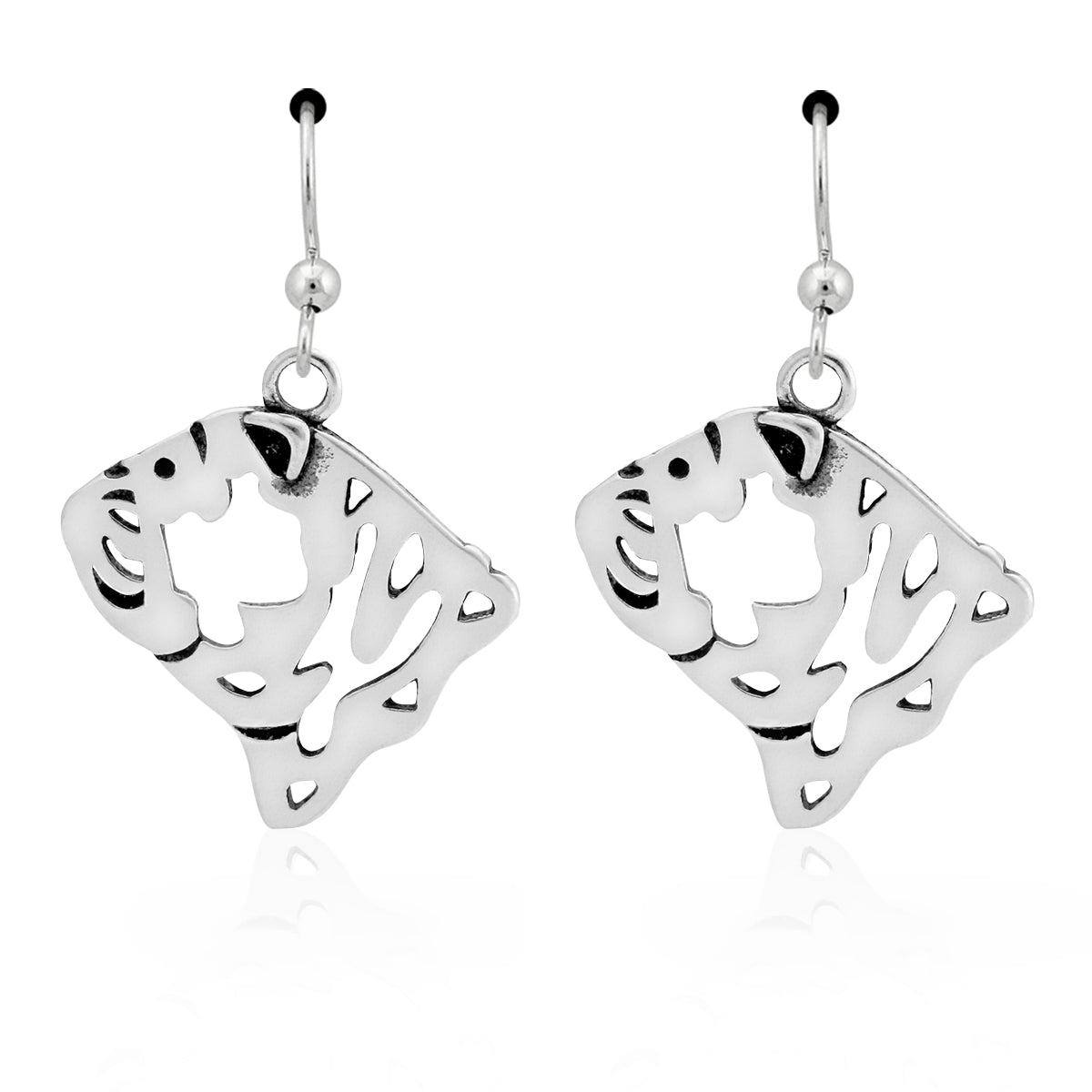 Bulldog Earrings in Sterling Silver