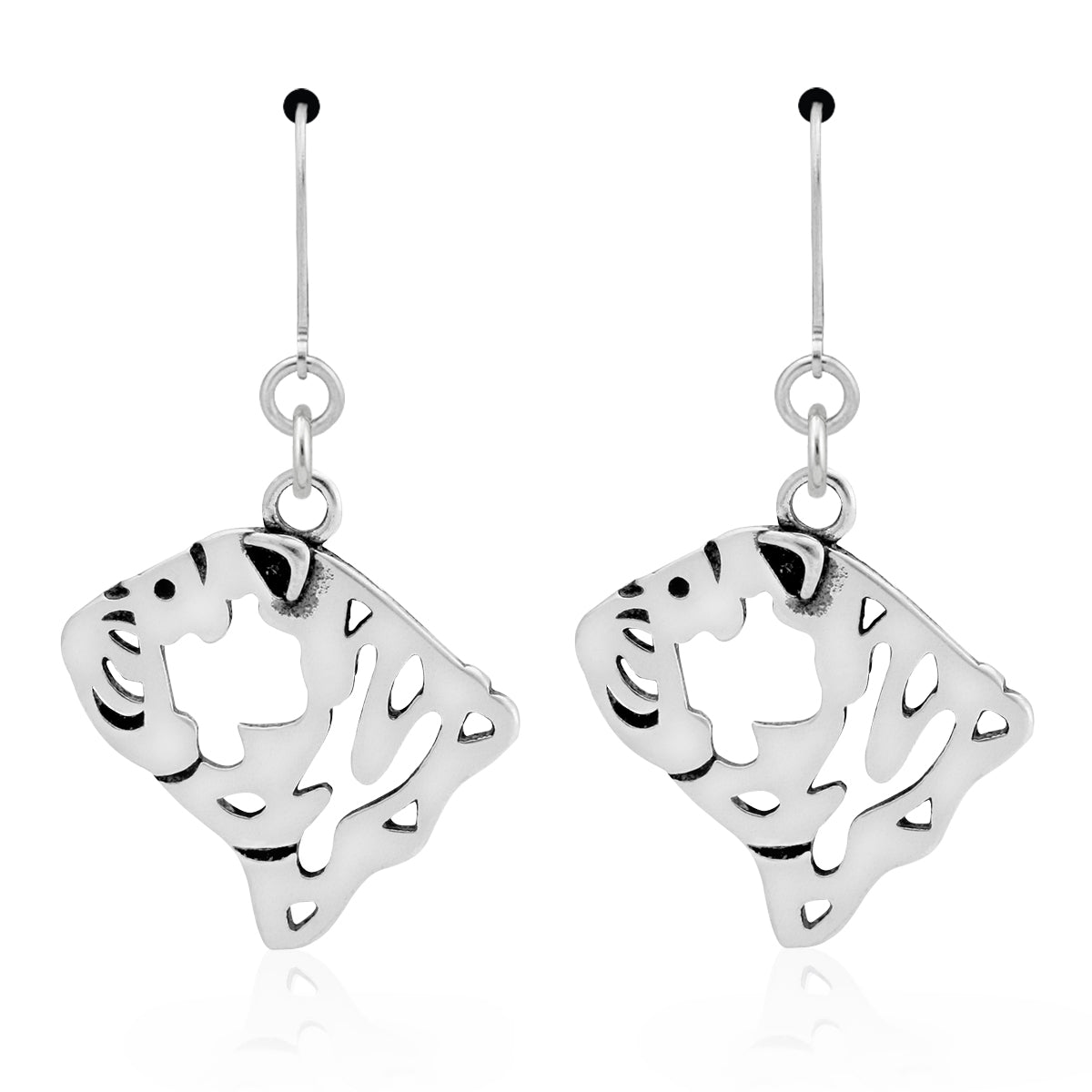 Bulldog Earrings in Sterling Silver