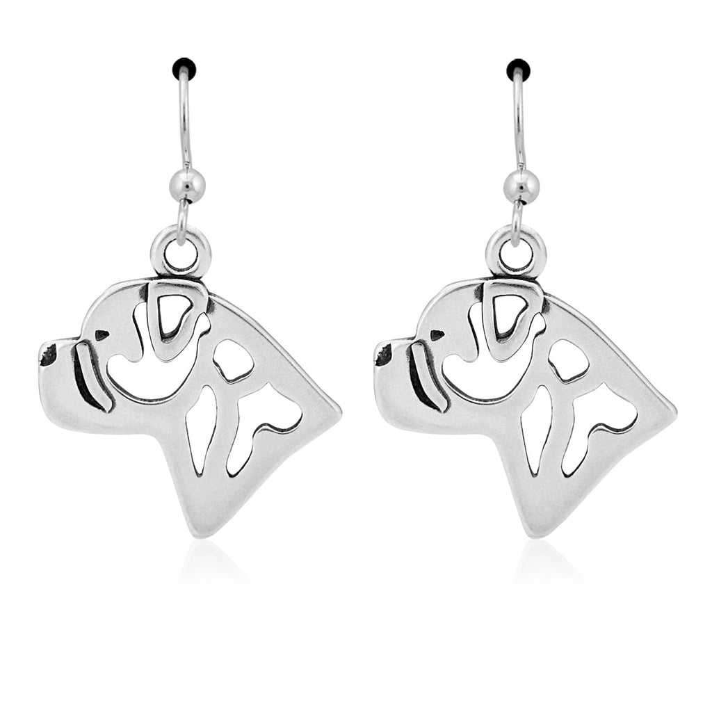 Bullmastiff Earrings in Sterling Silver