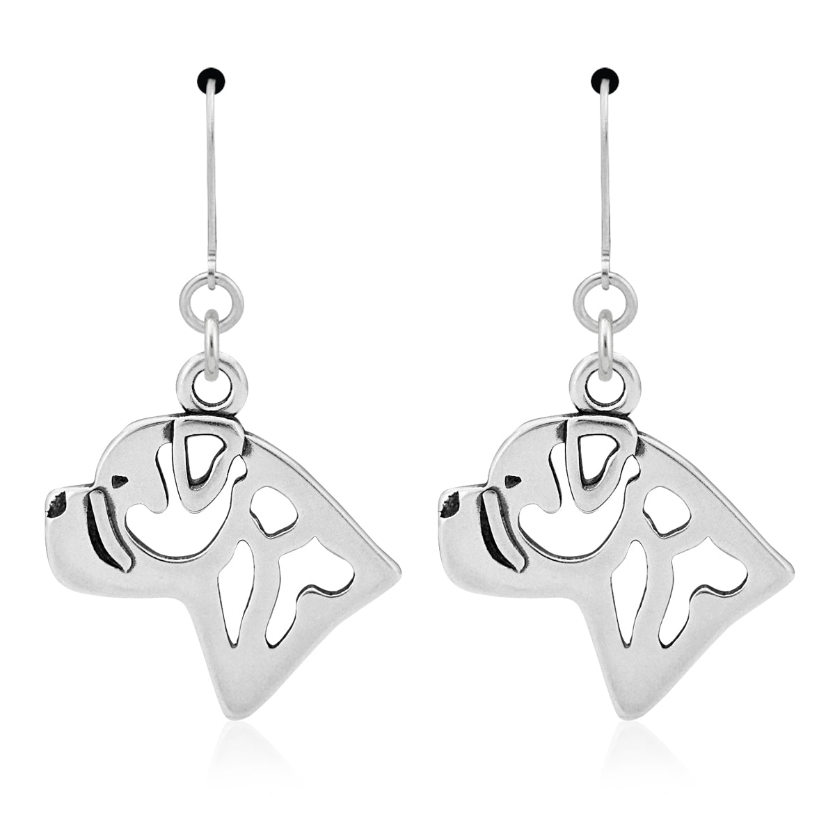 Bullmastiff Earrings in Sterling Silver