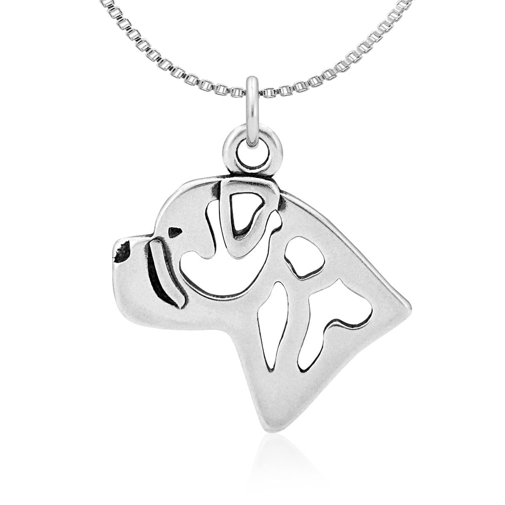 Bullmastiff Necklace in Sterling Silver
