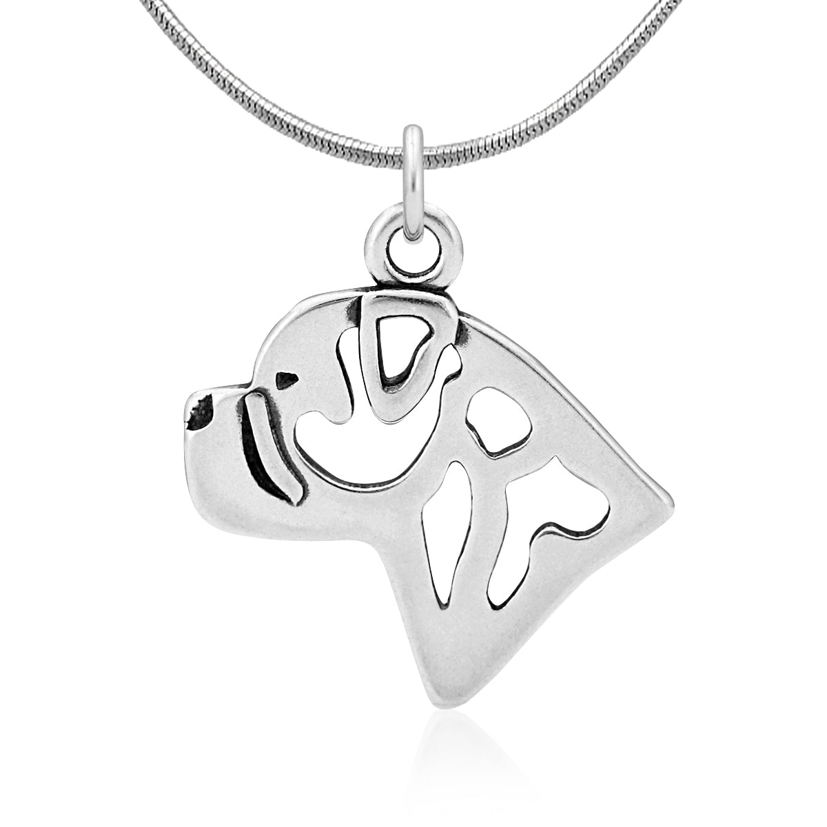 Bullmastiff Necklace in Sterling Silver