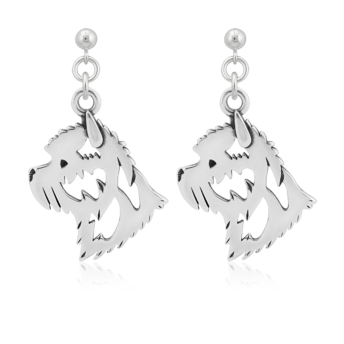 Cairn Terrier Earrings in Sterling Silver