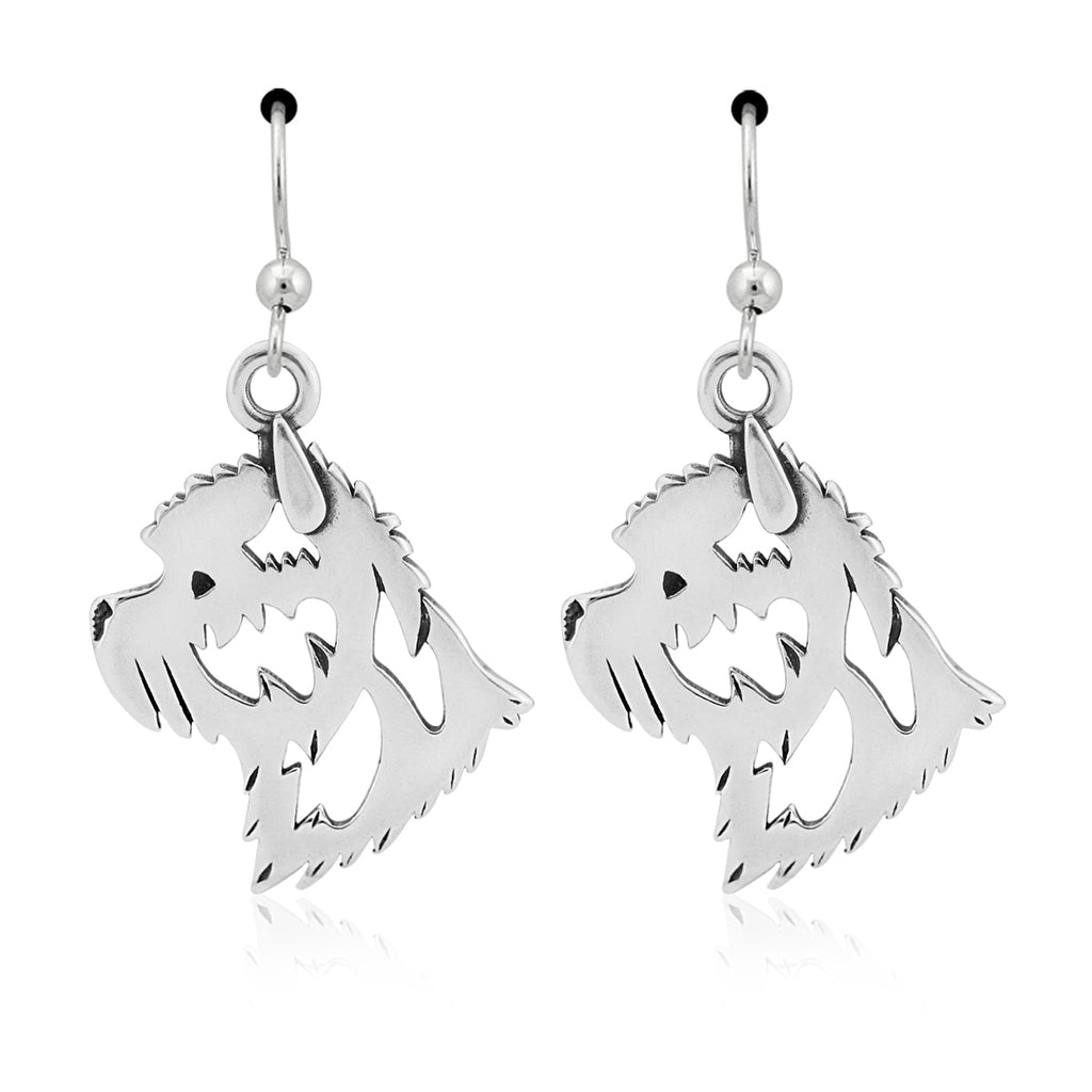 Cairn Terrier Earrings in Sterling Silver