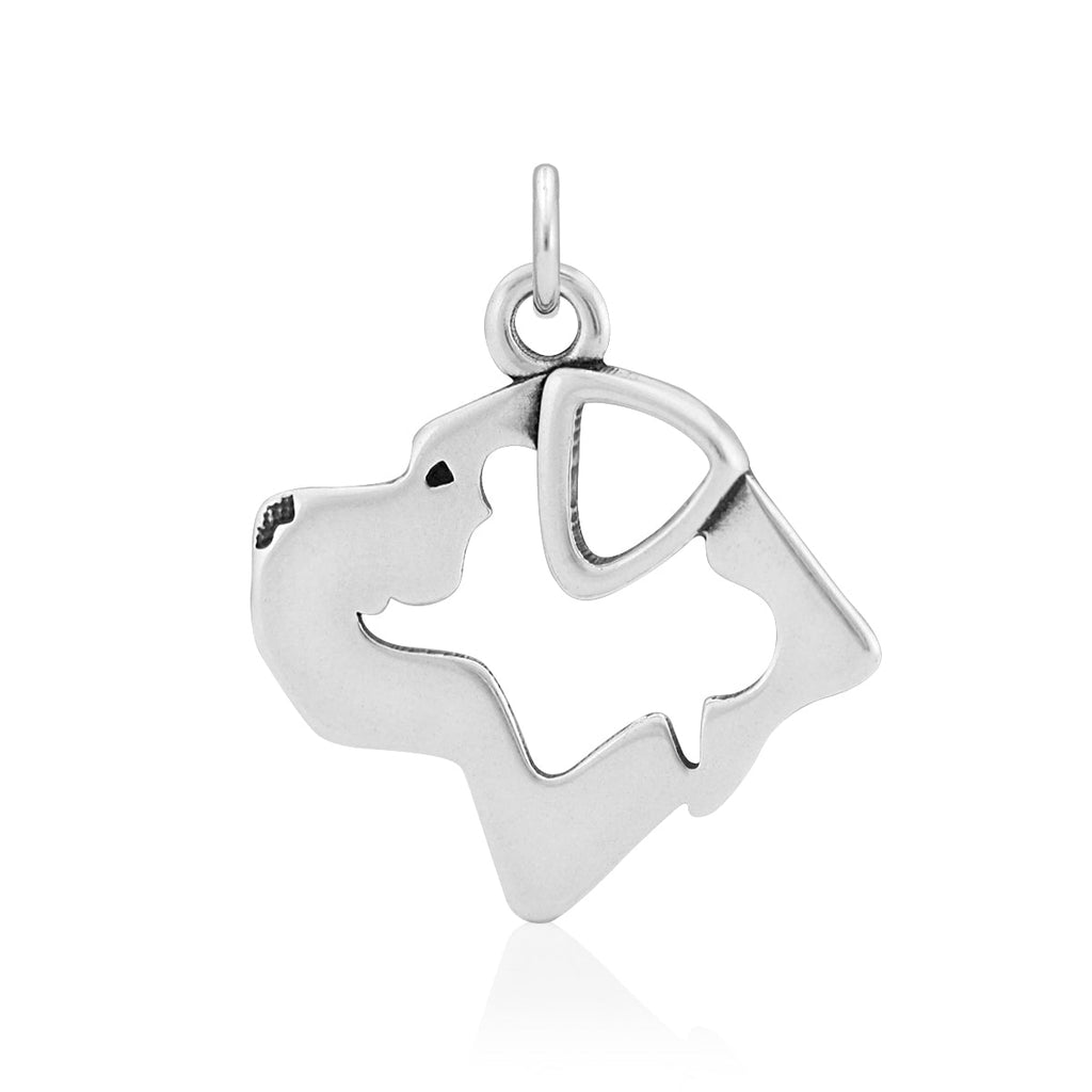 Cane Corso Necklace in Sterling Silver, Natural Ears