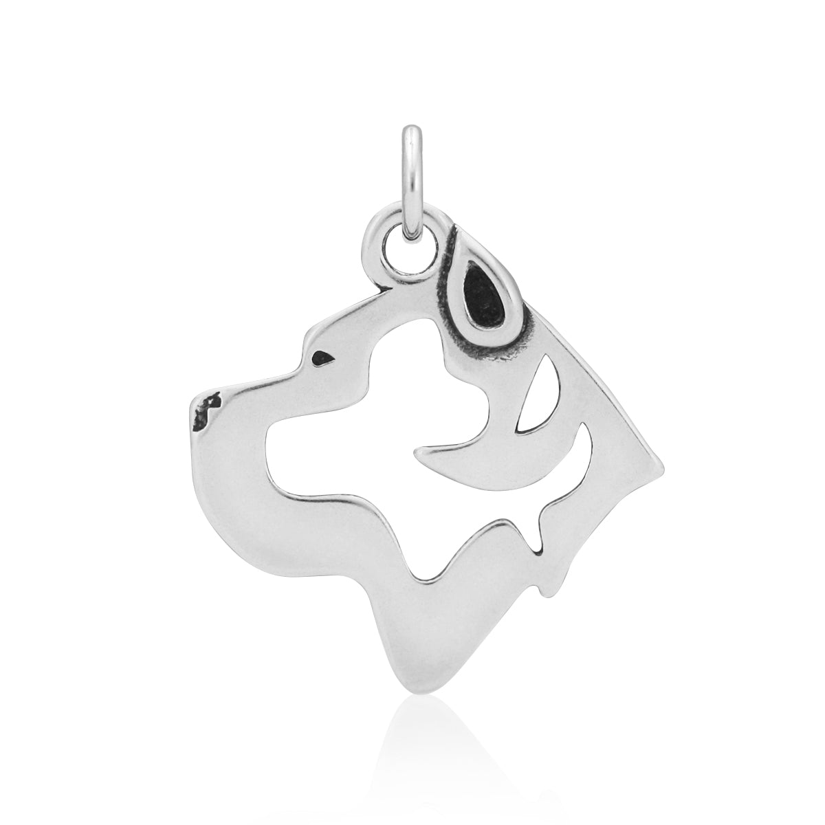 Cane Corso Necklace in Sterling Silver, Cropped Ears