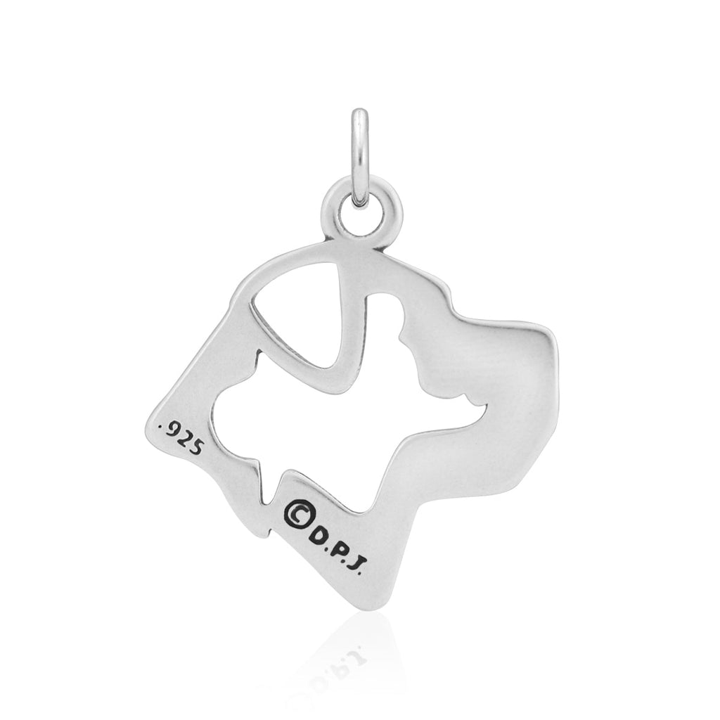 Cane Corso Necklace in Sterling Silver, Natural Ears