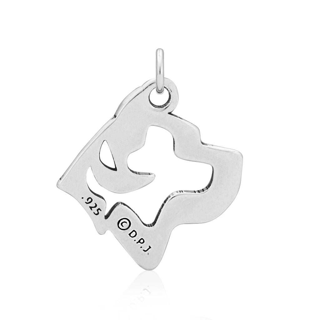 Cane Corso Necklace in Sterling Silver, Cropped Ears