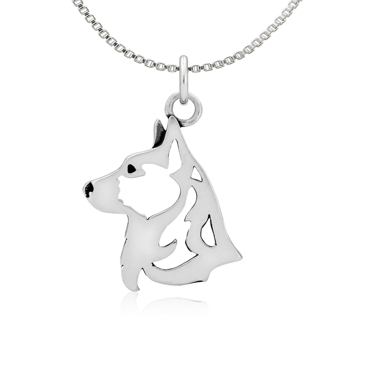 Cardigan Welsh Corgi Necklace in Sterling Silver