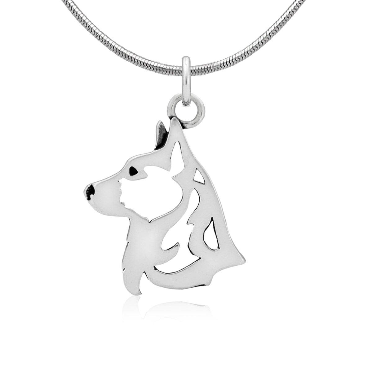 Cardigan Welsh Corgi Necklace in Sterling Silver